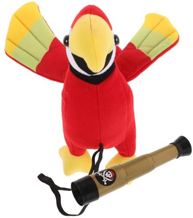 Homoyoyo Papagei Kostümzubehör Mit Piratenteleskop Realistischer Schulterpapagei Für Piratenkostüme Piratenparty Accessoires Für Junge Mädchen Halloween Und Cosplay