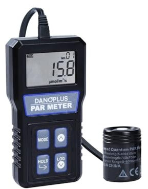 Digital Light Meter, PAR Meter Light Lux Tester Illuminometer Photosynthetic Active Radiation PPFD Advanced Quatumn for Plants Greenhouse Hydroponic,for LED Lights and Plants Meter(PAR 414)