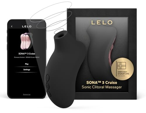 LELO SONA 3 Cruise Massaggiatore Sonico Femminile con App Bluetooth, Succhia Clitoride per Donna, Stimolatore per Clitoride 12 Modalità con Più Potenza e Tecnologia a Onde Soniche, Vibratore, Black