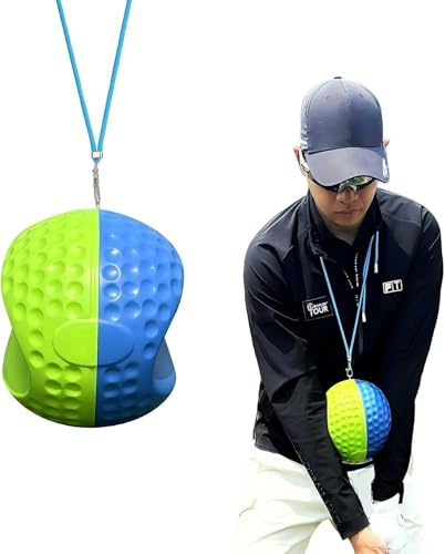 HoldOneLight Tragbarer Golfschwung-Trainer-Ball, Haltungs- und Bewegungskorrekturhilfe, inklusive Trageseil für einfachen Transport, ideal für Anfänger