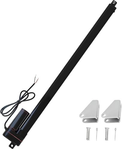 Jvnvlki 600 mm höghastighets-linjärdrivning 12 V 400 N, IP65-vattentät, 34 mm/s slaghastighet, med monteringsfästen för industriell automation