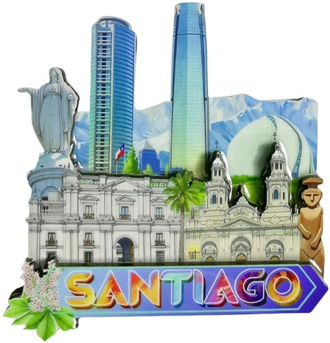 Kühlschrankmagnet Santiago Chile, Reise-Souvenir, Heimdekoration, Kühlschrank, kreative Holzhandwerkskollektion