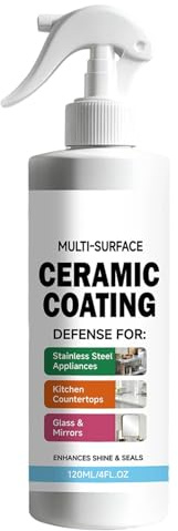 Ceramic Coating for Stainless Steel - 120ml Seal Long-lasting Sealant - Bathroom Cleaning Supplies - for Kitchen Countertop Shower Water Stove Cabinet Sink Tile Home Appliance Bathroom