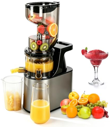 Estrattore di Succo Slow Juicer 1L, Ampia Apertura XXL da 160 mm