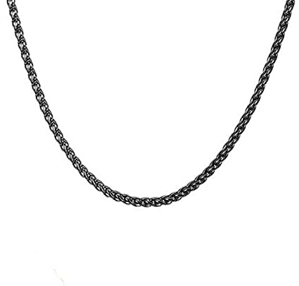 HHRLCHX 18-30 tum kedjelänk 3mm, rostfritt stål guld/silver/svart kedja för män pojkar