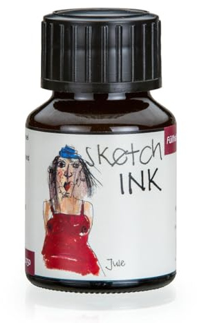 Rohrer & Klingner sketchINK Tinta de escritura y dibujo - Frasco de 50 ml - Vino | Jule