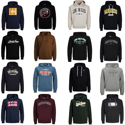 JACK & JONES Kapuzenpullover 3er Mix Pack Hoodie Fugu18 Sweat Shirt Herren Baumwollmix - Parent