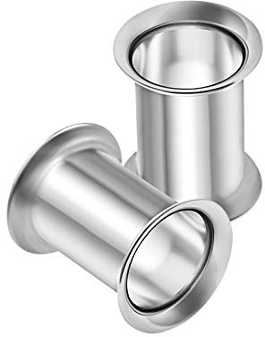 KJM FASHION 2 Stk Chirurgischer 316-l-stahl Double Flared Tunnel Plugs