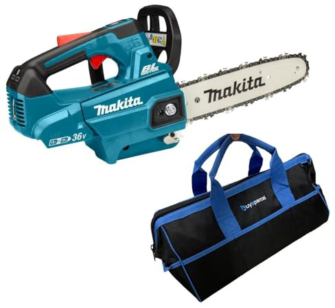 Makita DUC256Z Twin, Motosega a batteria, senza fili, con batterie agli ioni di litio LXT da 18/36 v, barra da 250 mm