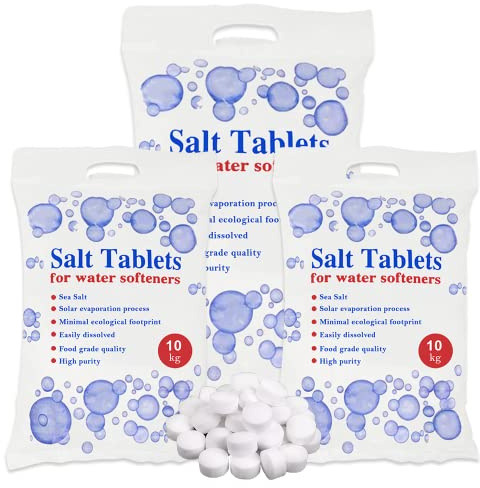 HSD 10 Kg Salt Tablets | Water Softener | Food Grade | Compatible to All Water Softener Machines 100% Genuine British Salt Tablet, Tablet Salt of Premium Quality (3)