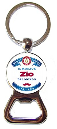 Portachiavi apribottiglie  Il miglior Zio del mondo blu Idea regalo compleanno Natale -