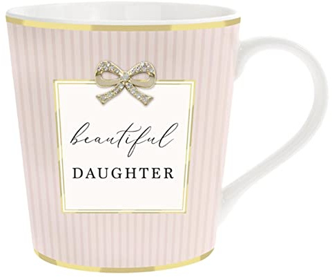 Lesser & Pavey British Designed Coffee Mug | Ceramic Coffee Mugs for Home or Work | Large Mugs for Hot Drinks | Tea and Coffee Beautiful Daughter Mug - Madelaine by Hearts Design