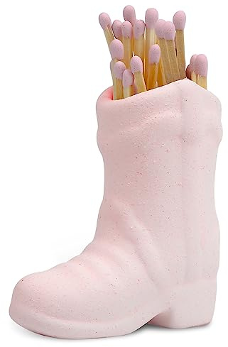 Cowboy Stiefel Match Halter - Nette Keramik Topf mit Schleifer Für Kerze, Küche, Badezimmer Innendekoration (Rosa)