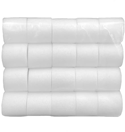 Vorhang-Abstandshalter, 4,8 cm Länge, Innenraum, Ösenvorhang-Abstandhalter, Schaumstoff-Abstandhalter, perfekte Falten für Stangen bis 35 mm Ösenvorhänge, 20 Stück