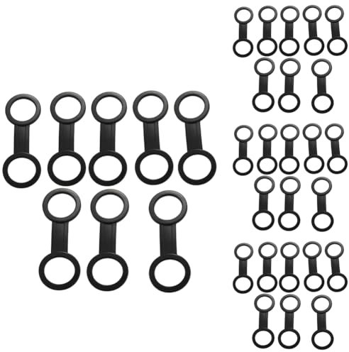 Vklopdsh 160 Stücke Tauchen Tauchen Schnorcheln Silikon Schnorchel Maske Strap Keeper Halter Clips Retainer Anhang Gear Teil Zubehör Schwarz