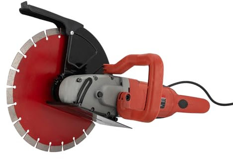 Betonsäge, 3000W Betonsäge Elektrisch mit 2 Sägeblätter, Leerlaufdrehzahl 4300r/min, Schnitttiefe 110mm, für Beton, Stahl, Holz, Marmor, Ziegelwänden
