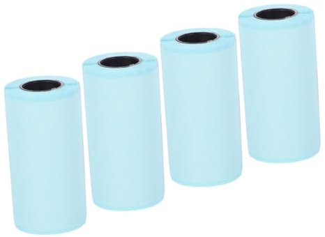 Lurrose 4rollen Leere Selbstklebende Mini-thermodrucker-etiketten Thermodrucker-fotopapier Druckeraufkleber Für Mini-drucker
