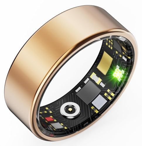 findtime Smart Ring Heart Rate Monitor Blood Pressure Ring Sleep Tracker Blood Oxygen Health Ring Pedometer Step Counter Calories Fitness Tracker Waterproof Fitness Rings for Men Women