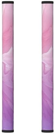 Set di 2 coperture per maniglie del frigorifero con stampa rosa, per elettrodomestici da cucina, proteggono il frigorifero dalle macchie di impronte digitali