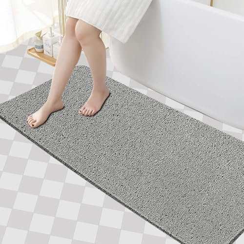 Badewannenmatte rutschfest - 100x40cm Extra Lange rutschfeste Duschmatte PVC-Luffa Antirutschmatte Badewanne, Weicher Komfort Sicherheits badematte für Badewanne und Nassbereiche