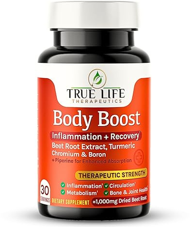 Body Support Tablets – Beet Root Extract, Turmeric Boron & Chromium – Supports Inflammation, Circulation, Hormonal Balance & Metabolic Function – 60ct - 30 Servings