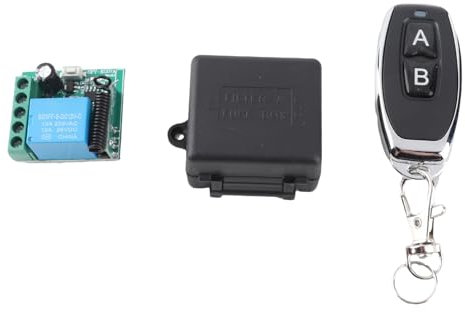 Interruptor de Control Remoto Inalámbrico 433MHz Relé Autoinscorte Retraso de Enclavamiento Remoto 12V Llavero para Automatización del Hogar