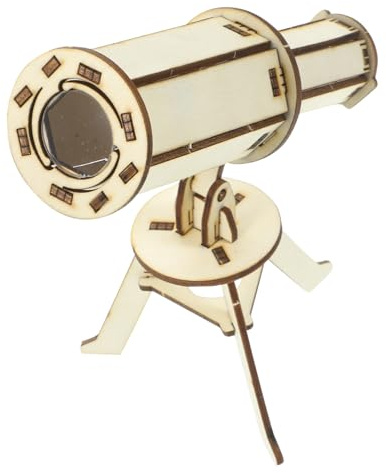 Warmhm 2sätze Astronomisches Teleskop Modell DIY Kit Aus Holz Für Junge Mädchen Zum Lernen Und Basteln Mit Simulierten Teleskop Spielzeug Für Wissenschaftliche Neugier