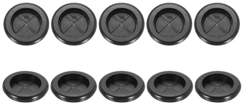PATIKIL 1-3/8 Drill Hole 1-1/6 ID Rubber Grommets for Wiring, 10PCS Single Sided Hole Plugs Round Wire Grommet Ring Gasket for Metal Electric Box Firewall Cable Wire Protecting