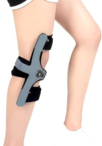 JUJUJ 1pc Adjustable Knee Immobilizer Brace for Hyperextension - Lightweight Support for ACL, PCL, Osteoarthritis Recovery(Left,Large)