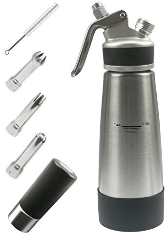 Sifone per panna montata da 500ml professionale in acciaio inox 304 corpo(N20 non incluso)
