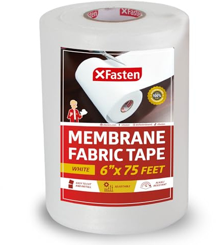 XFasten Waterproofing Membrane Sheet, 6” x 75 Ft Shower Waterproofing Membrane Tape for Underlayment Tile, EPDM Underlayment, Cement Board Tape