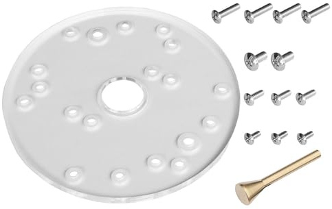 Xcalibur Tooling Placa Base Acrílica 6,5” para Mesa de Fresadora – Placa de Inserción Universal Compatible con Porter-Cable, Ryobi, Bosch, Hitachi, DeWalt y Makita – Accesorio de Carpintería