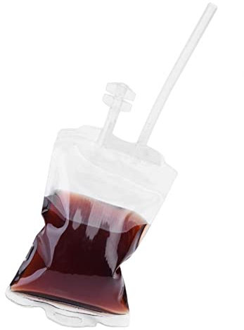 Borsa per Bere, Sacchetti per Bere, Sacchetti per Bevande di Halloween, Bevanda di Halloween, Contenitore per Bevande di Sangue di Halloween da 350 ml Bere Borsa per Bere Succo di Frutta per Feste di