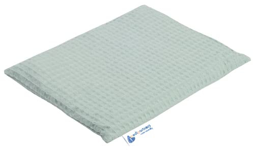 Medi Partners Kirschkernkissen Mikrowelle 20x25cm Körnerkissen groß Wärmekissen 500g Rechteck 100% Baumwolle Öko Natur Massagetherapie - Kirschkernkissen nacken schulter Kältetherapie (Minze Waffel)