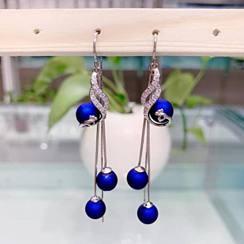 Blue Phoenix Tail Long Tassel Tempérament Japonais Et Coréen Boucles D'Oreilles Phoenix Pour Petite Amie Bleu, Argent 925, OZZKI, Bleu,