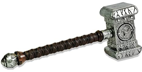 Wikinger Hammer | Thors Hammer Mjölnir als Kostüm Zubehör | Streithammer für Wikinger, Barbar & Thor Kostüm | Requisite für Karneval, Fasching & Halloween | für Kostümbegeisterte