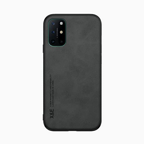 Kepuch Silklike Hülle für Oneplus 8T - Hüllen Case Eingebaute Metallplatte für Oneplus 8T - Schwarz