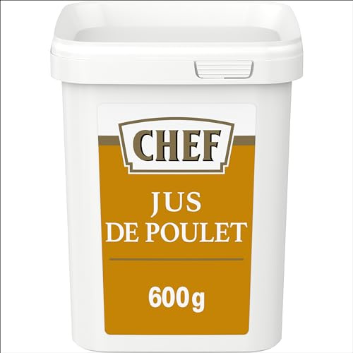 CHEF - Jus de Poulet Déshydraté - Sauce, Fonds et Fumet - Boîte de 600g