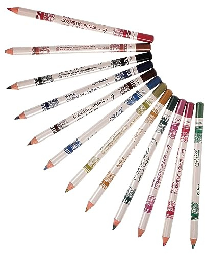 Mipcase Ensemble de 12 Crayons Eyeliner Colorés, Maquillage Yeux et Sourcils, 12 Couleurs Intenses, Longue Tenue, Imperméable, pour Maquillage Professionnel, Kit Polyvalent pour Usage