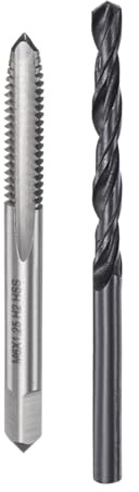 sourcing map Metric Tap and Drill Bit Set, M6 x 1.25 Thread Tap & 4.7mm Black Oxide Twist Drill Bit, Straight Flute Tap Tapping Threading Repair Tool Kit