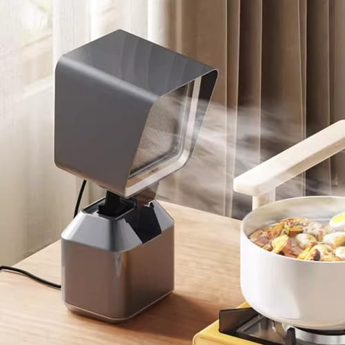 Portable Extractor Hood for Home Kitchen BBQ Fondue, Black - Mini Desktop Cooker Hood with Strong Suction, 2 Gears Mode, Adjustable Height and Angle