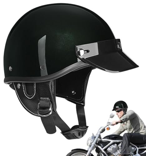 Generisch Motorrad-Schutzhülle, Fahrrad-Reithülle,Halbe Kopfbedeckung Reitabdeckung - Harte Kappen für Straßenfahrten mit Sonnenblende, Motorrad-Offroad-Schutzwerkzeug