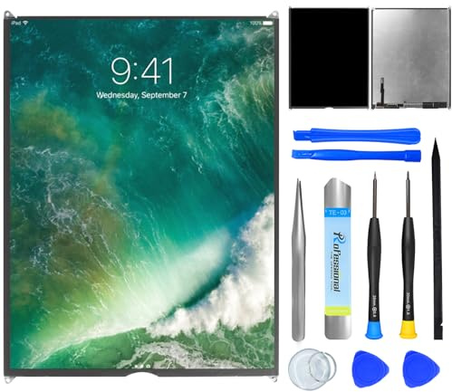 NB+ - Sostituzione LCD per iPad 5 2017/iPad 6 2018/iPad Air 1ª 2013, pannello frontale display LCD da 9,7 nero senza touch screen, con strumenti