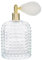 LE STELLE Bottiglia Spray per Profumo in Vetro Decorato, 100ml, Ricaricabile, con Pompetta Dorata, 6,5x4x12cm