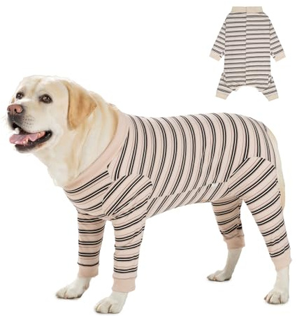 DoggieKit Chirurgischer Genesungsanzug für Hunde nach Operationen, Haustier Anti Lecken Chirurgie Anzug, Pet Surgical Suit Bodysuit für Kleine Mittlere Hunde,Wundschutz (Weiß, 3XL)