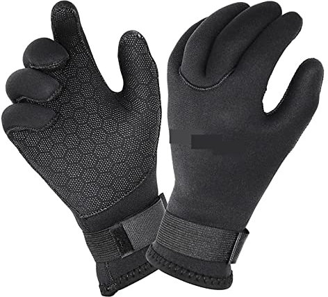 Tauchhandschuhe, Tauchhandschuhe halten warm for Schnorcheln, Paddeln, Surfen, Kajakfahren, Kanufahren, Speerfischen, Skifahren, Wassersport zum Tauchen, Angeln, Schnorcheln, Surfen, Paddeln(3mm-black