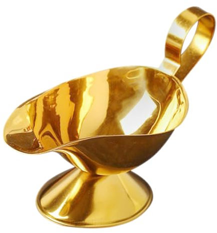 GLEAVI Taza De Salsa Para Bistec De Acero Inoxidable Elegante Servidor Para Aderezos De Ensalada Condimentos Restaurante Resistente Vertedor