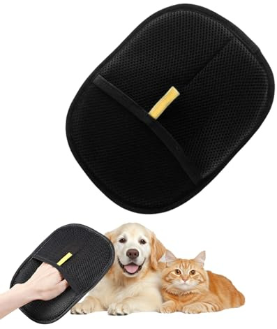 Guantes de pelo magnéticos, guantes para el cuidado del pelo, 24 x 16 cm, para gatos y perros, guantes para el cuidado del pelo, guantes reutilizables para el cuidado del pelo para mascotas