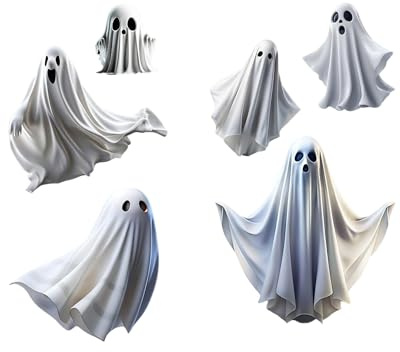 Fonyiunce Halloween Fensterbilder, Gruselig Fensterbilder, 40cm*60cm, Druck Wiederverwendbare PVC Aufkleber, Halloween Geist Deko, für Fenster,Spiegel,Fliesen
