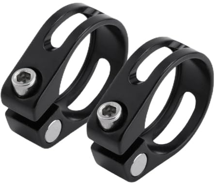 ZENQARI 2 Pièces Collier de selle de vélo avec blocage Alliage d'Aluminium Matériau Adapté À Fixation Tige de Selle de Vélo Collier de Selle à Serrage Rapide 31,8 Millimètres